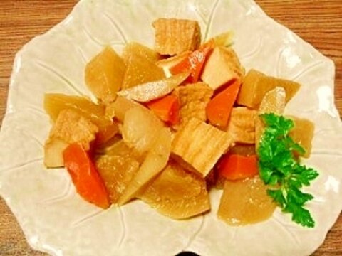 大根とゴボウ☆絹揚げ煮